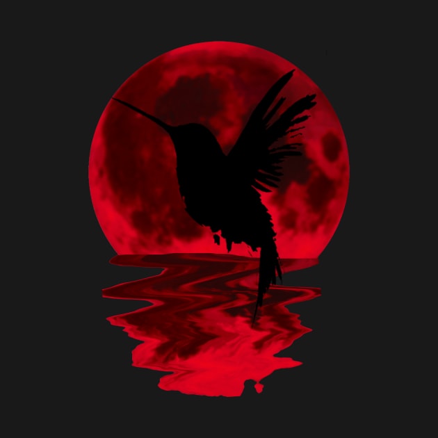 red moon bird by medo art 1