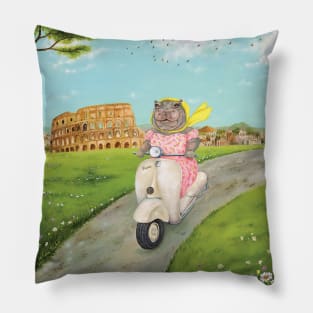 Delores in Rome Pillow