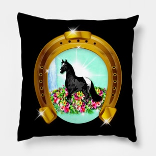 Golden Horseshoe and Horse Pillow