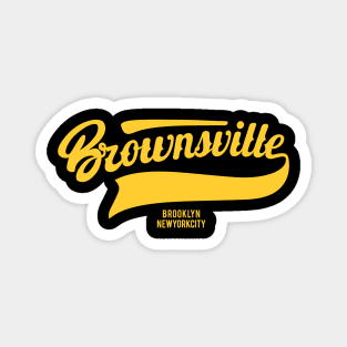 Brownsville New York Brooklyn - Brownsville  Brooklyn Schriftzug - Vintage Brownsville Logo Magnet