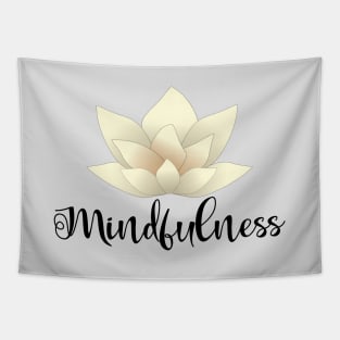 Mindfulness_dark lettering Tapestry