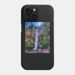 Multnomah Falls in Winter Phone Case