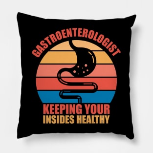 Retro Gastroenterologist Keeping Your Insides Healthy Pillow