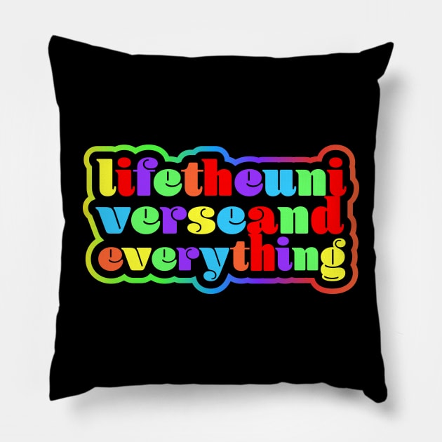 live the universe and everything Pillow by Jokertoons
