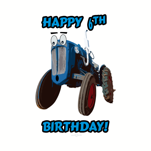 Happy 6th birthday tractor design by seadogprints