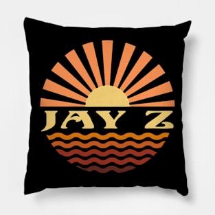 Thanksgiving Jay Name Z Retro Styles Camping 70s 80s 90s Pillow