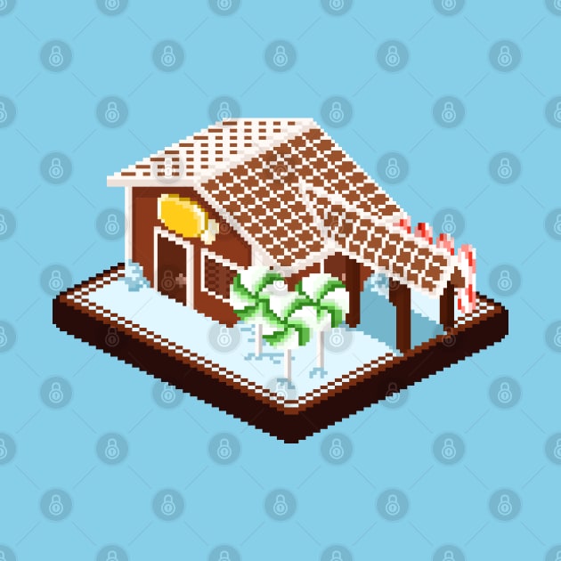 Pixel Art Gingerbread House by PixelCarvel