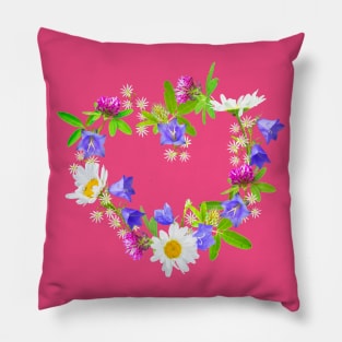 Wild flower heart Pillow