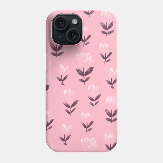 Evening Dreaming Hand Drawn Wild Flowers Phone Case by I AM THE STORM