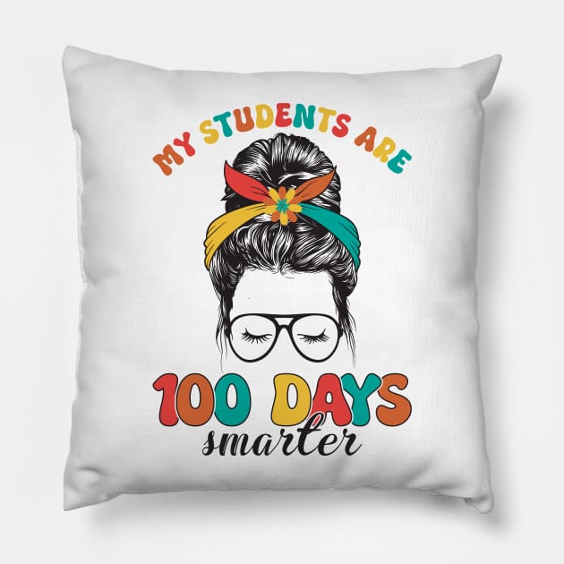 My students are 100 days smarter Pillow by sufian