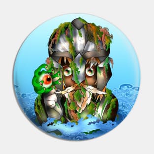 Warrior dwarf with an eyeball monster Pin