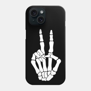 Skeleton Peace Sign Hand Hippie Halloween Phone Case