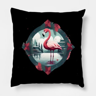 Flamingo Flock Sunset, Love Flamingos Pillow