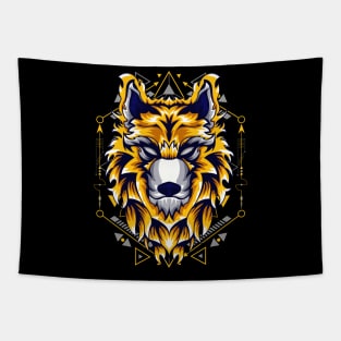 wolf vintage classic retro Tapestry