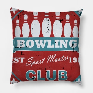 bowling club Pillow