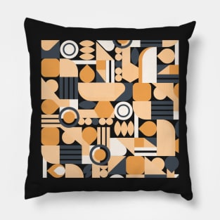 Orange geometric pattern abstract Pillow