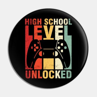 Gamer Student High School Level Unlocked Back To School Day Pin