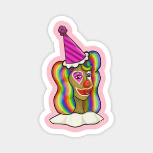 Rainbow Clown Magnet