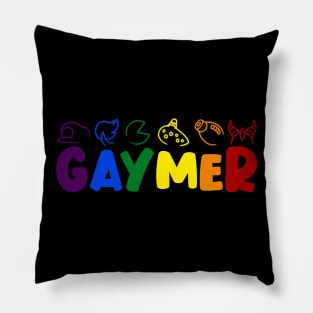 Gaymer Pride LGBT Funny Gamer Pillow