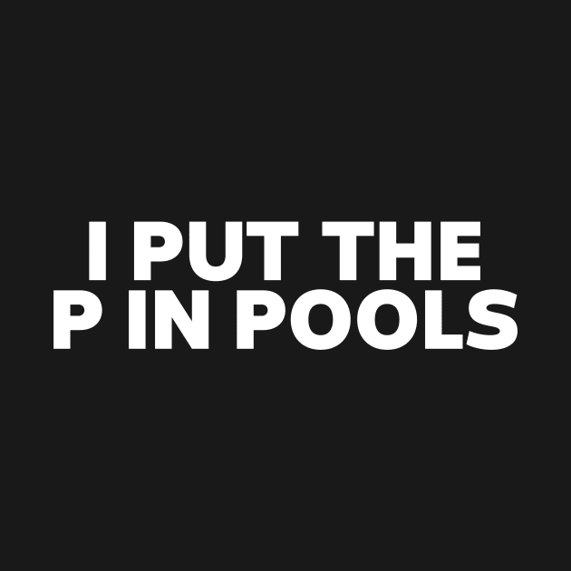 I Put The P In Pools Shirt / Funny Meme Shirt / Swimming Shirt / Spring Break Shirt / Swimming Gift / Gag Gift For Her / Funny Gift For Him by ILOVEY2K