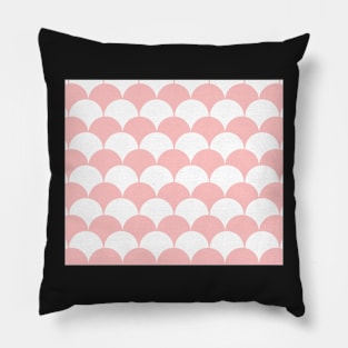 Abstract pattern - pink and white. Pillow