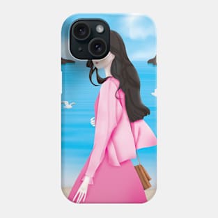 Beauty Lady By The Sea Phone Case