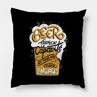 Beer Triplica Le Capacité Di Parlare Other Languages by Tobe Fonseca Pillow