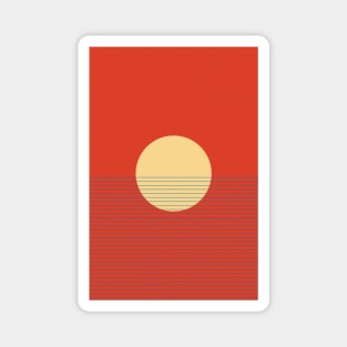 Sun Goes Down, Mid-Century Modern Magnet