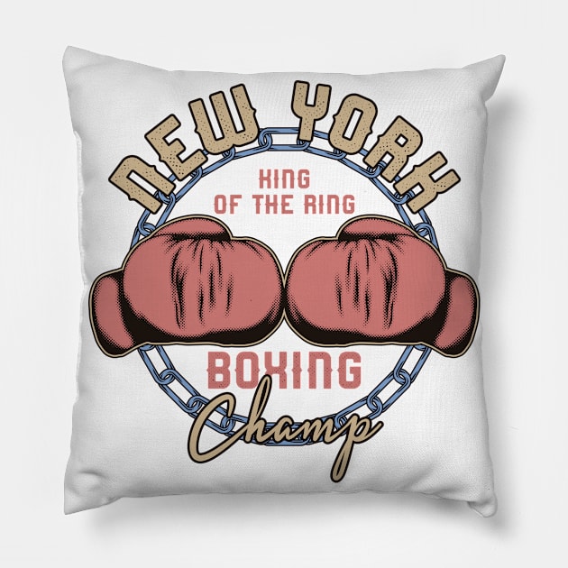 Sports - Heavyweight - Boxing Champ Pillow by ShirzAndMore