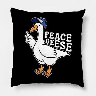 Peace Geese Silly Goose with Hat Pillow