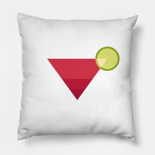 Cosmopolitan Cocktail Minimal Retro Pillow