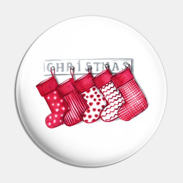 Christmas Socks Pin by Svetlana Pelin