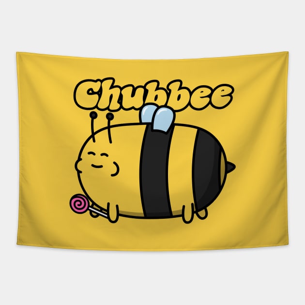 Chubby Bee Pun Chubbee Tapestry by imotvoksim