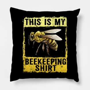 This Is My Beekeeping Shirt Honeybee Apiarist Beekeeper Pillow