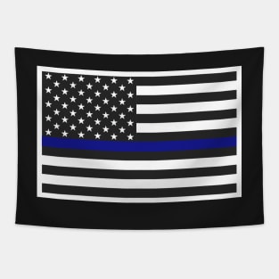 Thin Blue Line Flag, Police Officer Gifts Tapestry