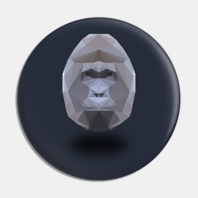 LowPoly Gorilla Pin by lowpolyshirts