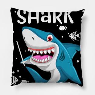 Teacher Shark Doo Doo Doo t-Shirt- Teacher Appreciation Gift Pillow