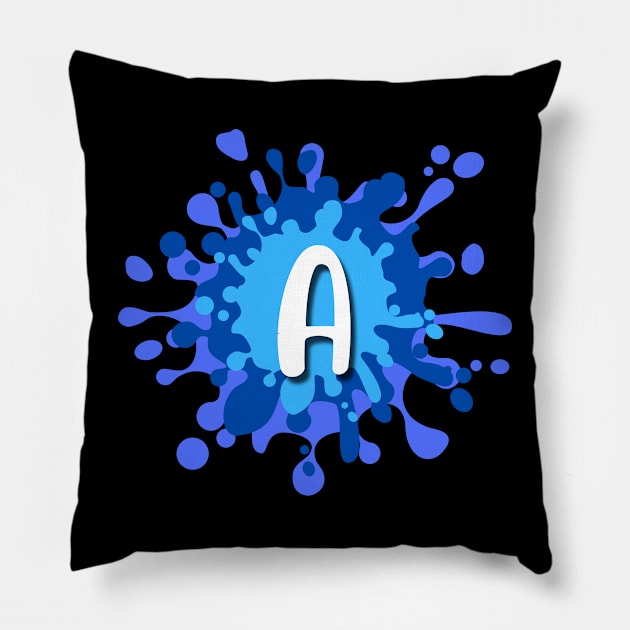 Letter A Pillow by HiCuteVision