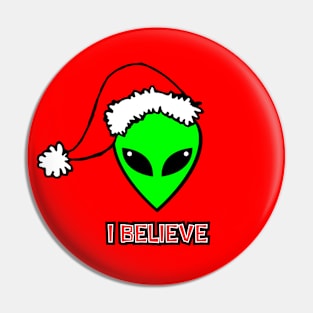 Santa Alien - I Believe Pin