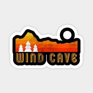 wind cave national park retro vintage Magnet