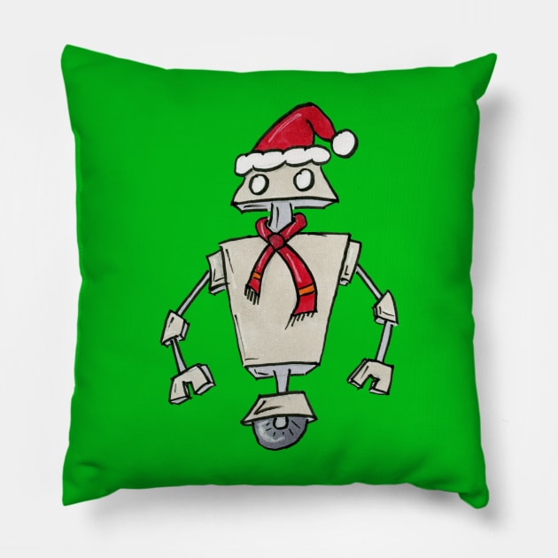 Santa Bot Pillow by CuteBotss