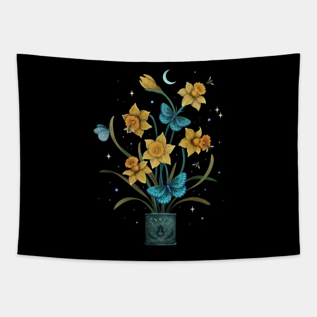 Daffodil - March Flower Tapestry by Episodic Drawing