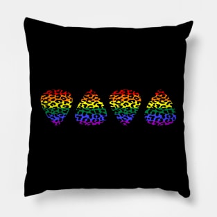 Pride Flag Leopard Print Pillow