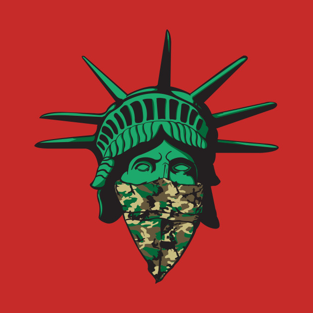 Statue of Liberty Bandana Bandit Tears Hoodie TeePublic