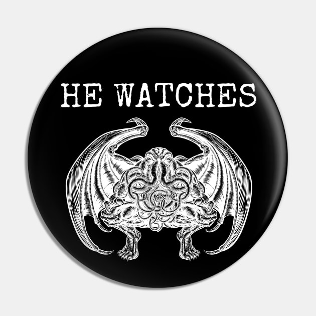 Chtulhu Watches Pin by FunnyStylesShop