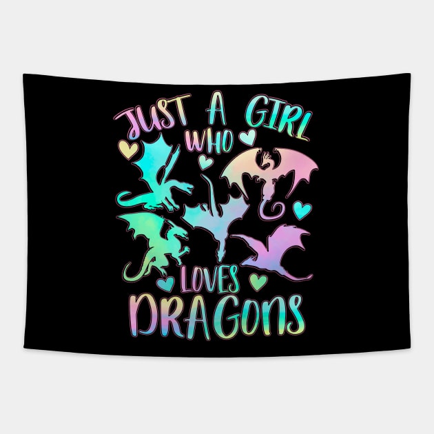 Just a girl who loves dragons Tapestry by PrettyPittieShop