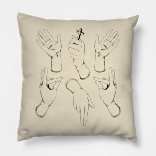 unholy hands Pillow