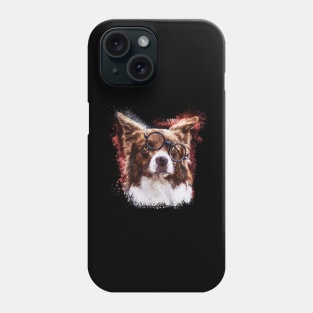 Border Collie dog watercolor Phone Case