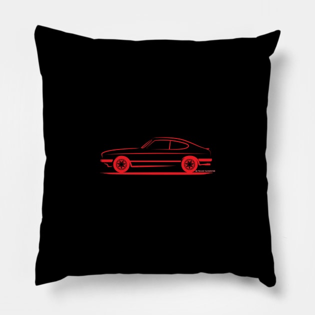 Ford Capri Red Pillow by PauHanaDesign