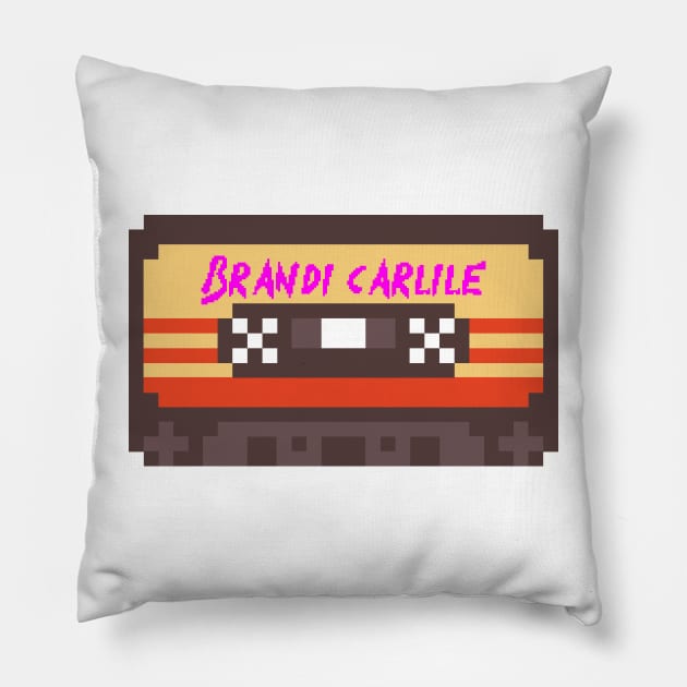 Brandi Carlile 8bit cassette Pillow by terilittleberids